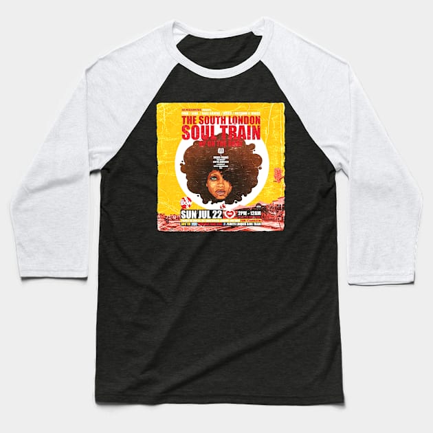 POSTER TOUR - SOUL TRAIN THE SOUTH LONDON 23 Baseball T-Shirt by Promags99